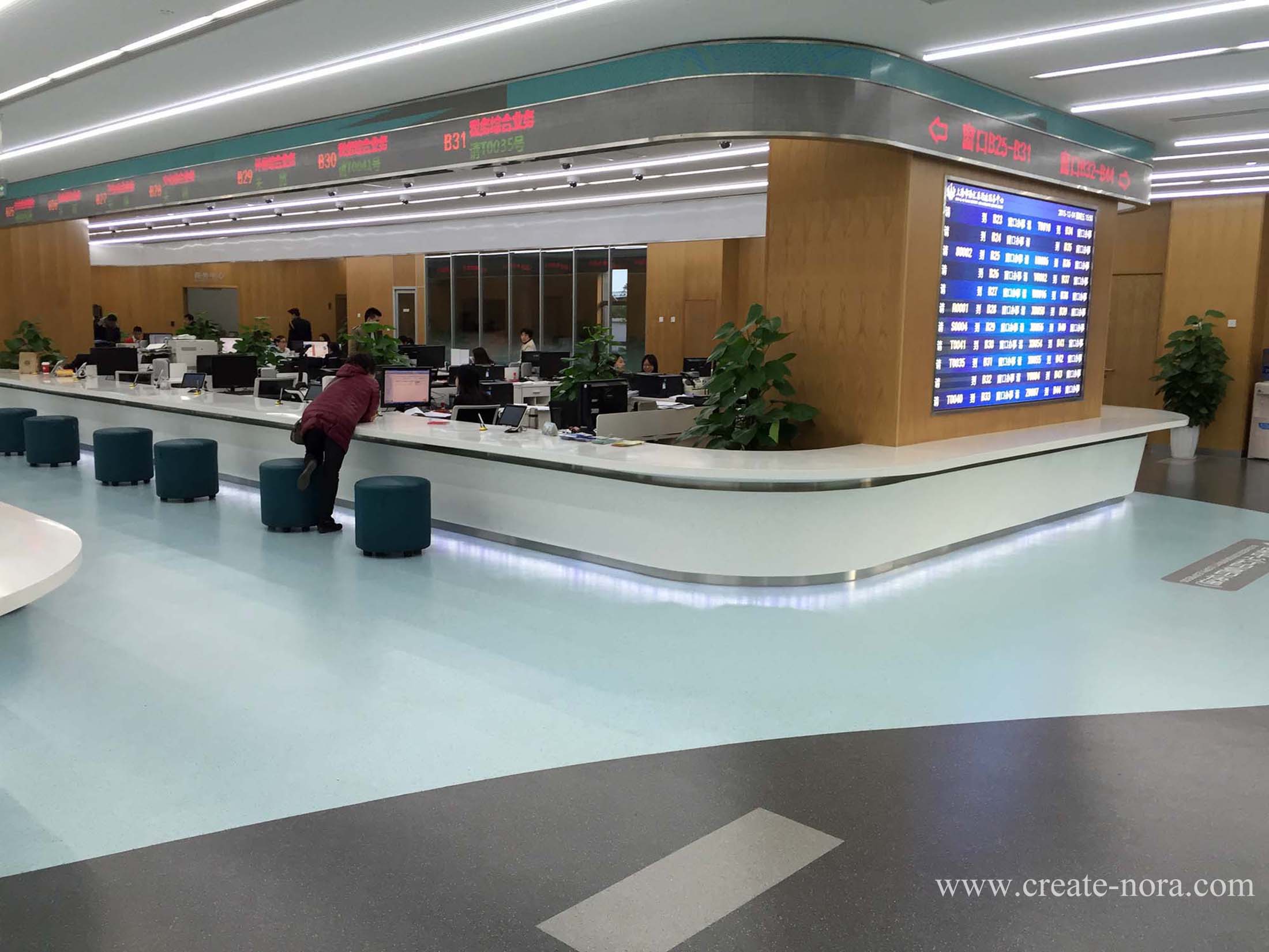 the photo of nora rubber flooring in Shanghai Xuhui Administrative Service Center 9